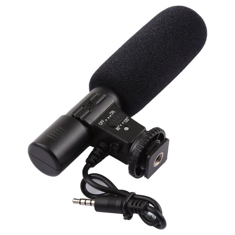 MIC-04 30-18000Hz Rate Sound Clear Stereo Microphone for Smartphone, Cable Length: 28cm