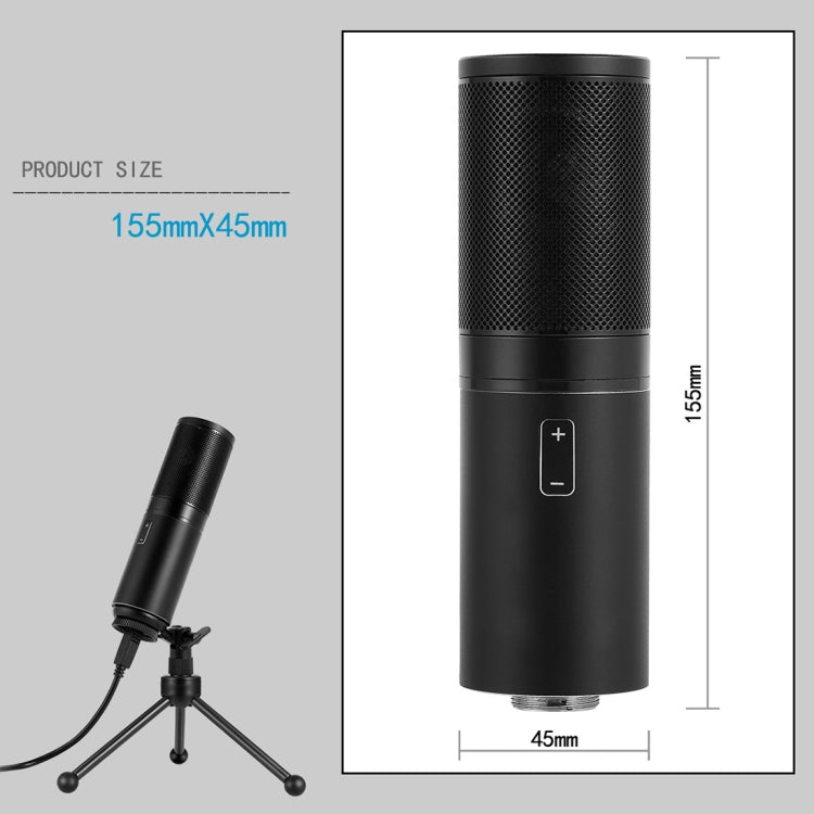Yanmai Q9 Professional Condenser Sound Recording Microphone with Tripod Holder & USB Cable , Cable Length: 1.8m