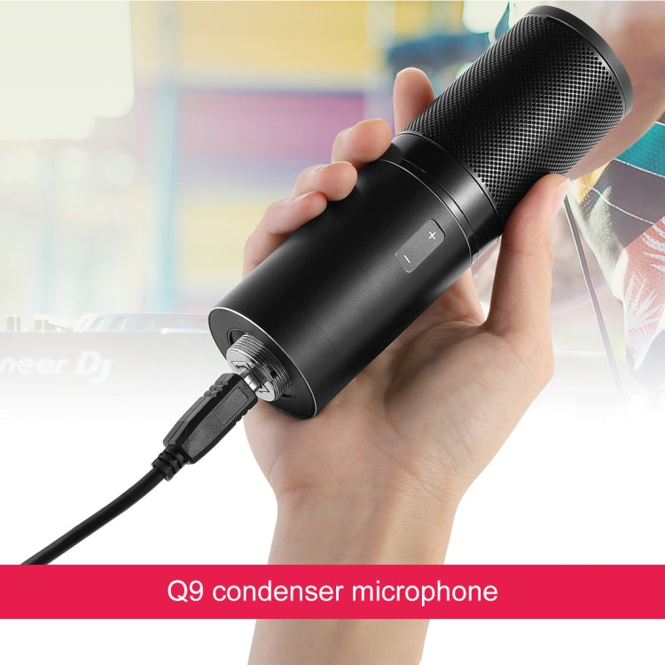 Yanmai Q9 Professional Condenser Sound Recording Microphone with Tripod Holder & USB Cable , Cable Length: 1.8m