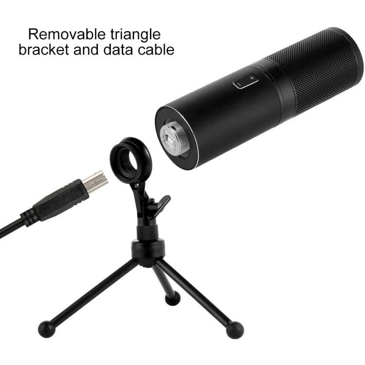 Yanmai Q9 Professional Condenser Sound Recording Microphone with Tripod Holder & USB Cable , Cable Length: 1.8m