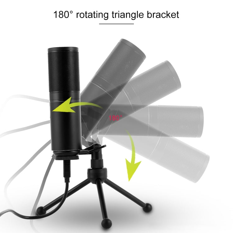 Yanmai Q9 Professional Condenser Sound Recording Microphone with Tripod Holder & USB Cable , Cable Length: 1.8m