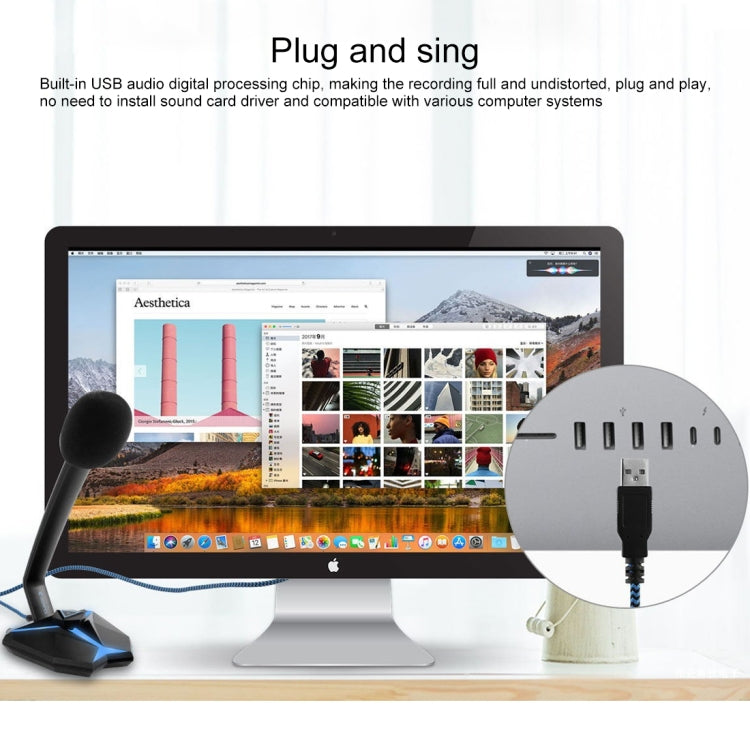 Yanmai G33 Capacitive Gaming Microphone with LED Indicator (Green)