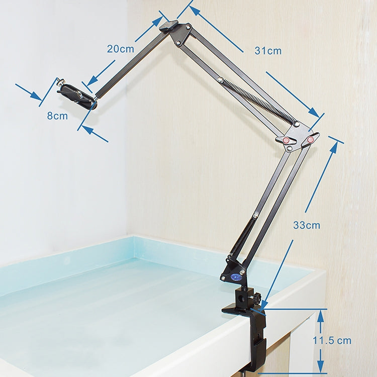 206B Camera Holder Adjustable 360 Degrees Rotation Photography Monitoring Video Recording Overhead Bracket