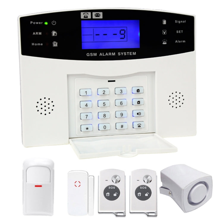 YA-500-GSM 6 in 1 Kit Wireless 315MHz GSM SMS Security Home House Burglar Alarm System with LCD Screen