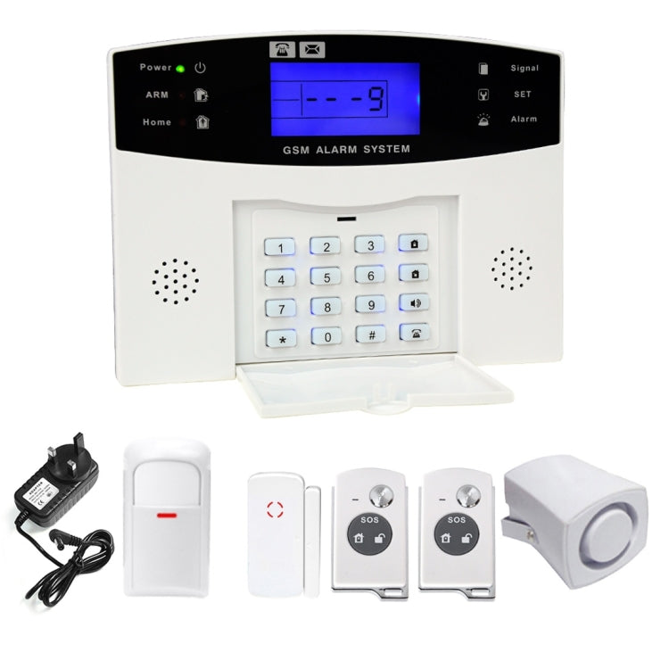 YA-500-GSM 6 in 1 Kit Wireless 315MHz GSM SMS Security Home House Burglar Alarm System with LCD Screen