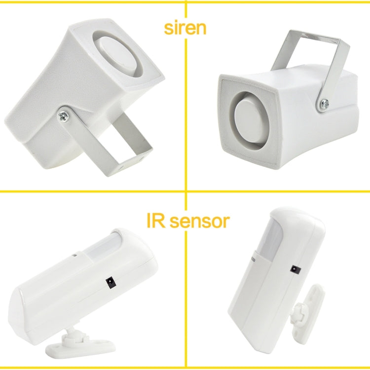 YA-500-GSM-21 12 in 1 Kit Wireless 315MHz GSM SMS Security Home House Burglar Alarm System with LCD Screen