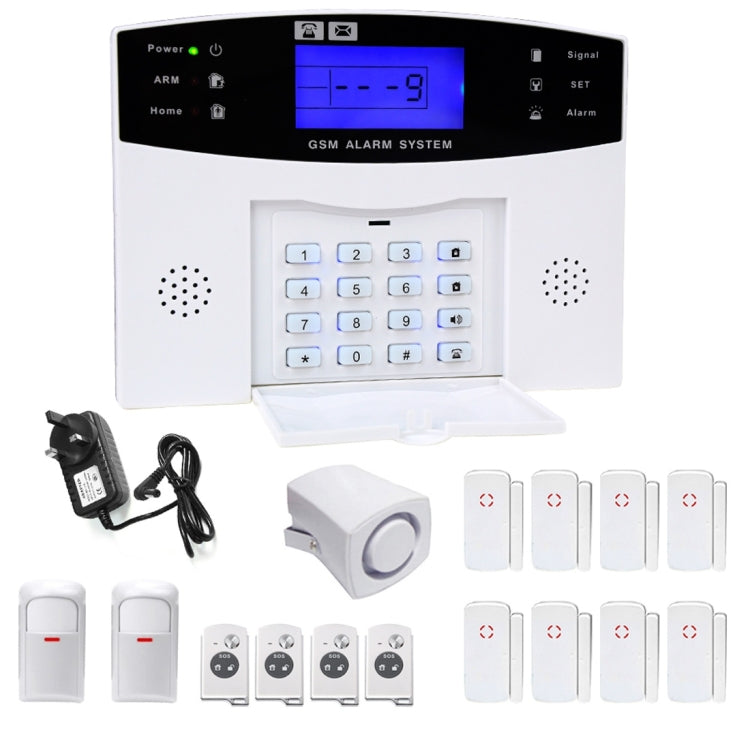 YA-500-GSM-24 16 in 1 Kit Wireless 315/433MHz GSM SMS Security Home House Burglar Alarm System with LCD Screen