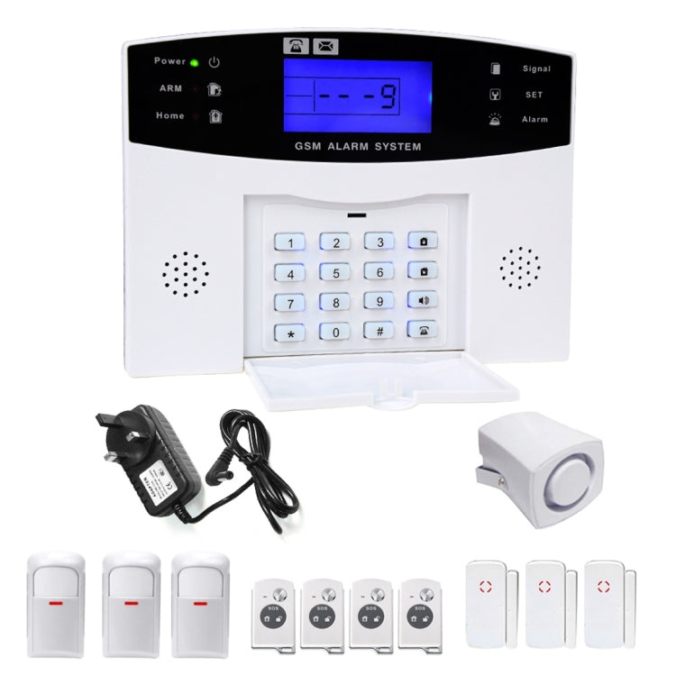 YA-500-GSM-25 12 in 1 Kit Wireless 433MHz GSM SMS Security Home House Burglar Alarm System with LCD Screen