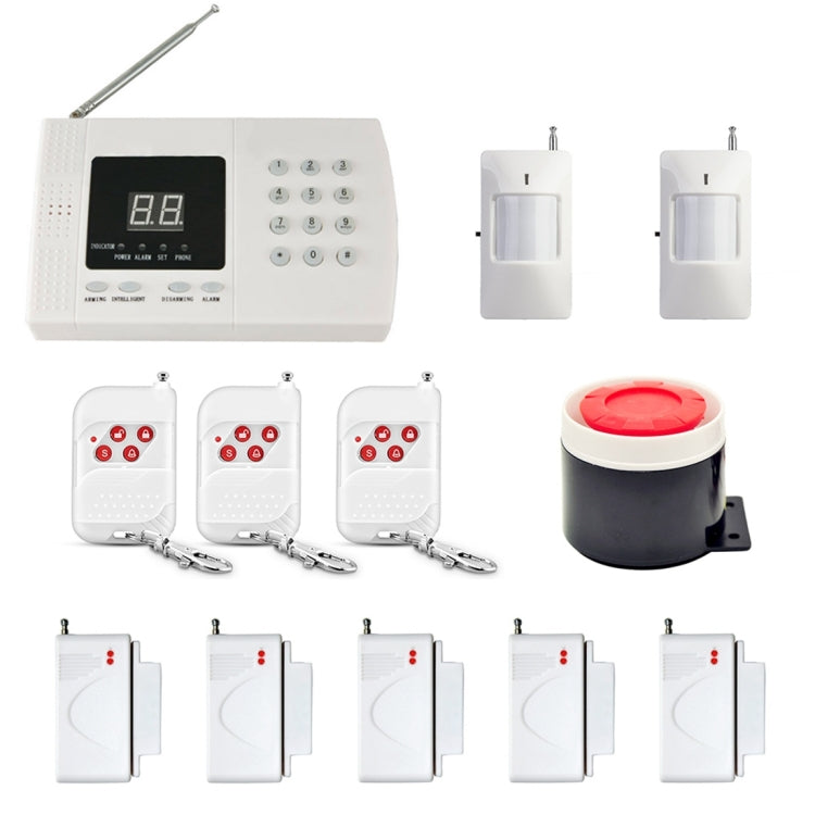 YA-601-PSTN-1 12 in 1 Kit PSTN 99 Zones 433MHz Wireless PIR Home Security Burglar Alarm System Auto Dialer
