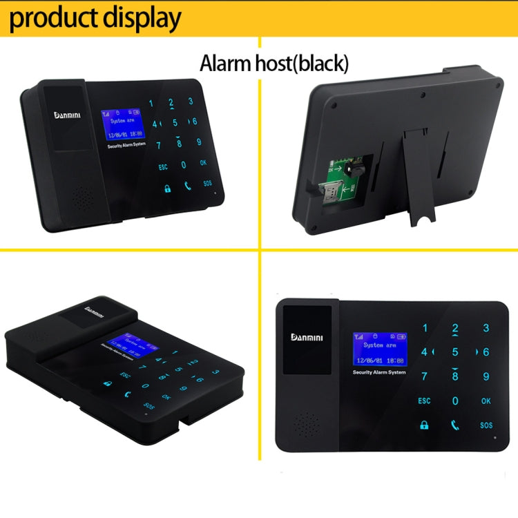 YA-800-GSM-21 12 in 1 Kit 315/433MHz Wireless GSM SMS Security Home House Burglar Alarm System with Touch LCD Screen