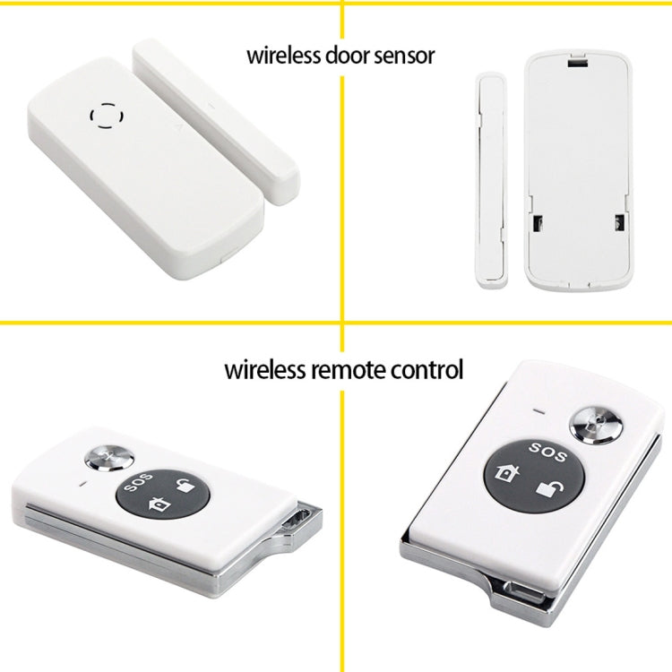 YA-800-GSM-21 12 in 1 Kit 315/433MHz Wireless GSM SMS Security Home House Burglar Alarm System with Touch LCD Screen