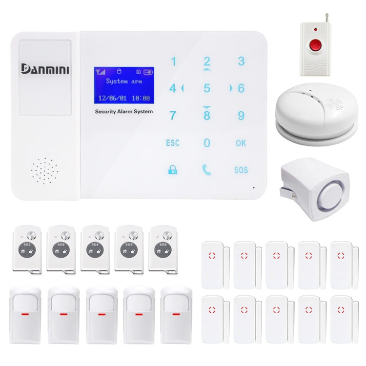 YA-800-GSM-23 24 in 1 Kit 315/433MHz Wireless GSM SMS Security Home House Burglar Alarm System with Touch LCD Screen