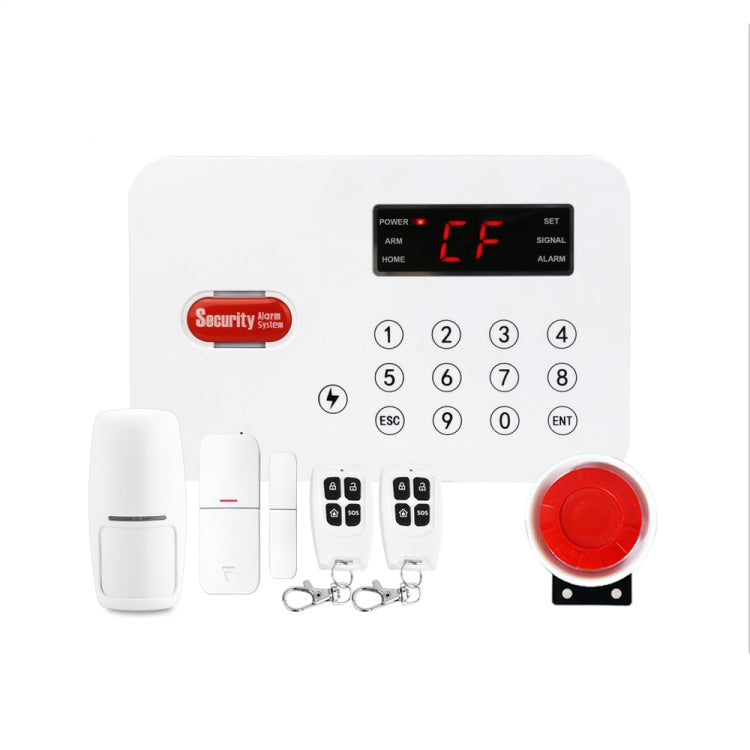 DY- L1 6 in 1 Kit 315/433MHz Wireless GSM Intelligent Anti-Burglar Alarm System, LED Display(White)