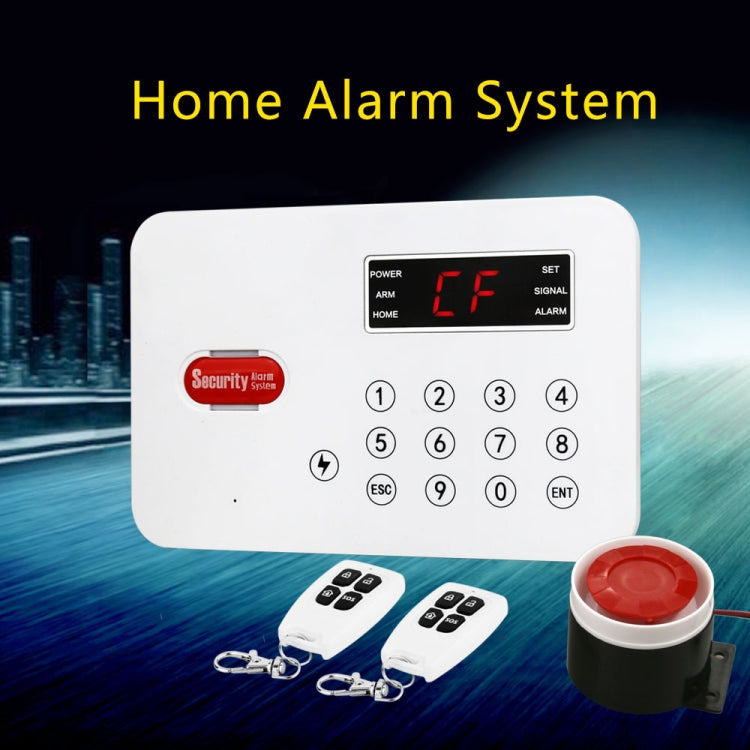 DY- L1 6 in 1 Kit 315/433MHz Wireless GSM Intelligent Anti-Burglar Alarm System, LED Display(White)