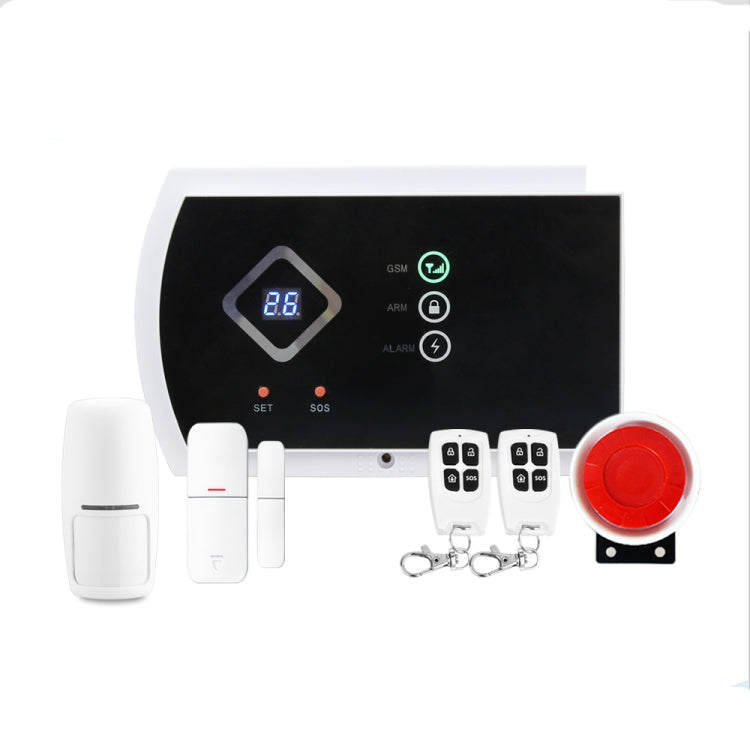 DY-G10A 6 in 1 Kit 433MHz Wireless GSM SMS Intelligent Anti-Burglar Alarm System, LED Display(Black)