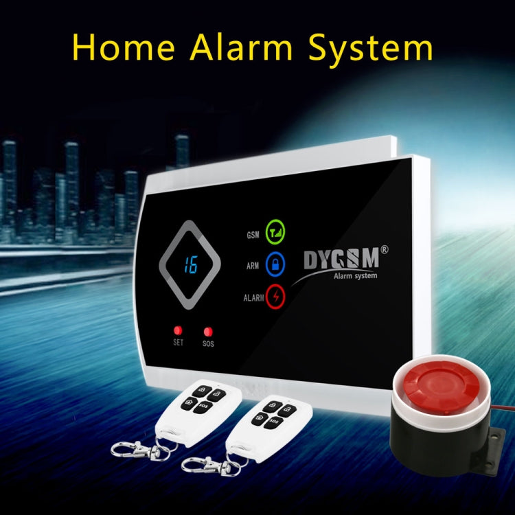 DY-G10A 6 in 1 Kit 433MHz Wireless GSM SMS Intelligent Anti-Burglar Alarm System, LED Display(Black)