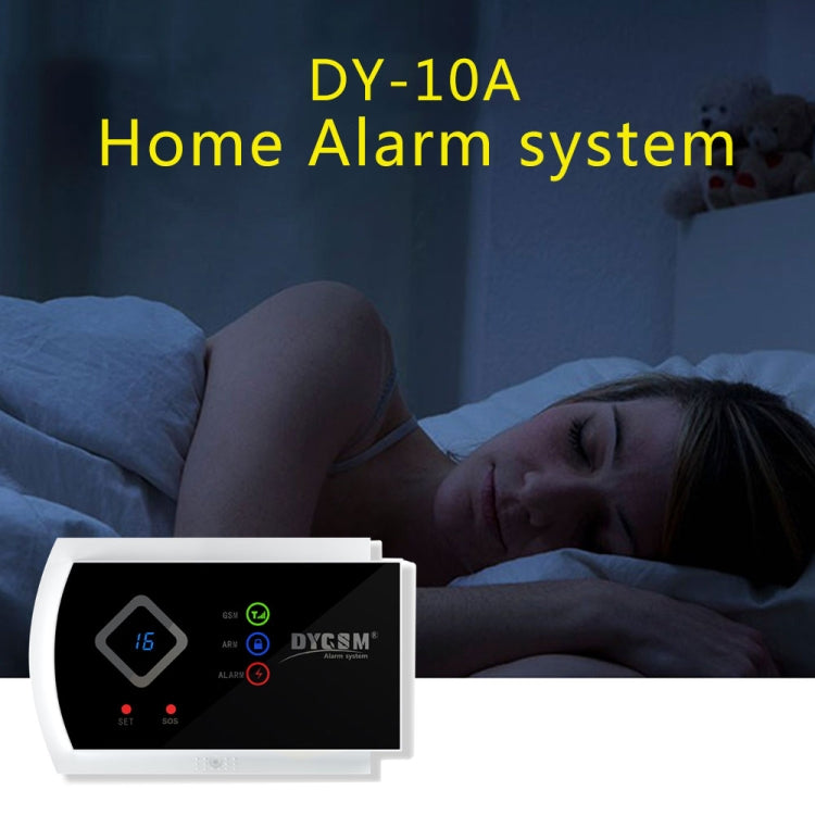 DY-G10A 6 in 1 Kit 433MHz Wireless GSM SMS Intelligent Anti-Burglar Alarm System, LED Display(Black)