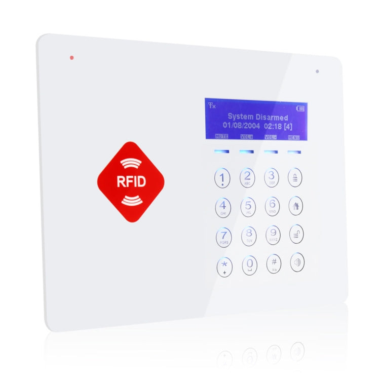 DY-G66B 8 in 1 Kit  433MHz Wireless GSM Intelligent Anti-Burglar Alarm System with RFID Function, LED Display((White)
