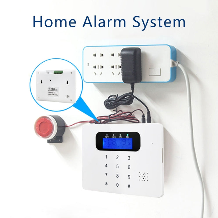 DY-GSM30C 6 in 1 Kit 315MHz / 433MHz Wireless GSM Intelligent Anti-Burglar Alarm System, LED Display(White)