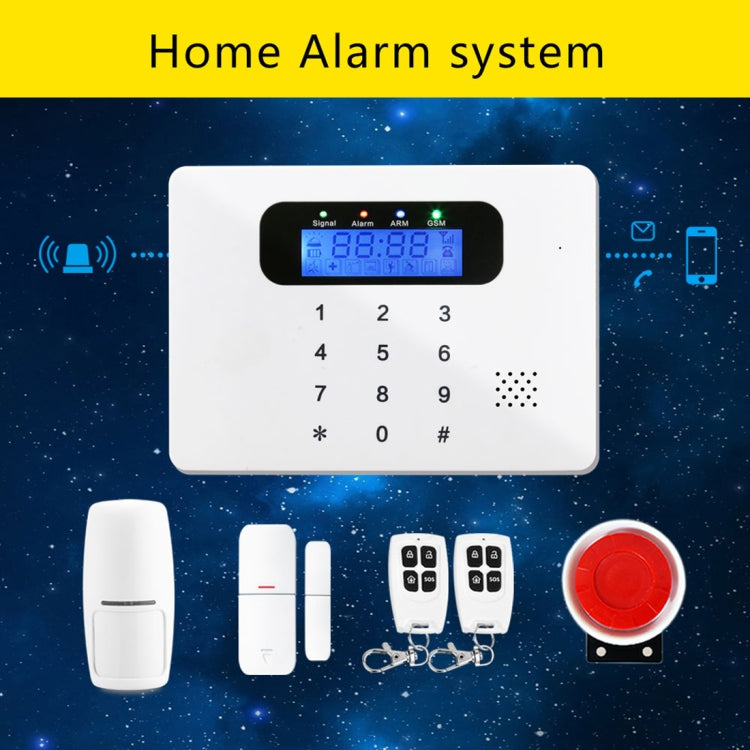 DY-GSM30C 6 in 1 Kit 315MHz / 433MHz Wireless GSM Intelligent Anti-Burglar Alarm System, LED Display(White)