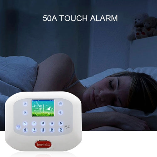 DY-GSM50A 8 in 1 Kit  315MHz / 433MHz Wireless GSM/PSTN Intelligent Anti-Burglar Alarm System, Touch Panel LCD Screen(White)