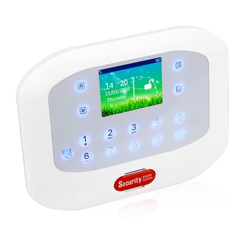 DY-GSM50A 8 in 1 Kit  315MHz / 433MHz Wireless GSM/PSTN Intelligent Anti-Burglar Alarm System, Touch Panel LCD Screen(White)