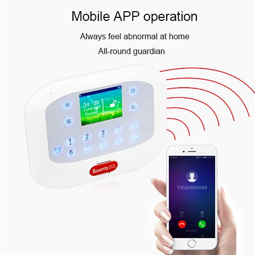 DY-GSM50A 8 in 1 Kit  315MHz / 433MHz Wireless GSM/PSTN Intelligent Anti-Burglar Alarm System, Touch Panel LCD Screen(White)
