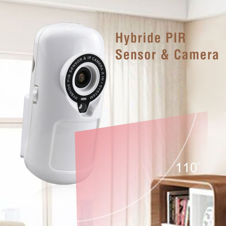 W2 WiFi 2 in 1 Hybrid PIR Sensor Detector + 1.0MP IP Camera(White)