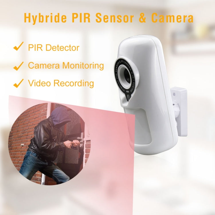 W2 WiFi 2 in 1 Hybrid PIR Sensor Detector + 1.0MP IP Camera(White)