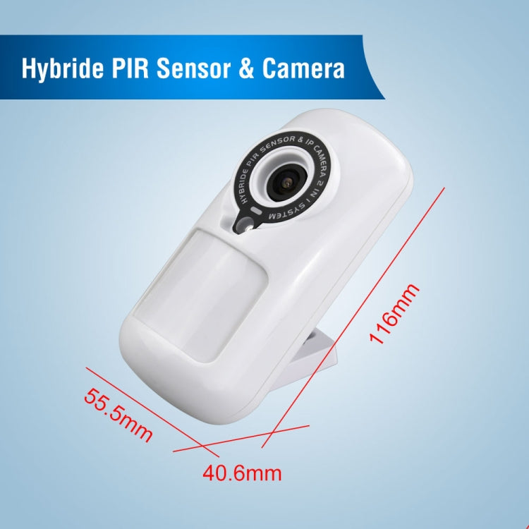 W2 WiFi 2 in 1 Hybrid PIR Sensor Detector + 1.0MP IP Camera(White)