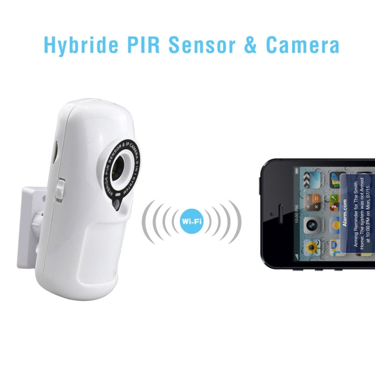 W2 WiFi 2 in 1 Hybrid PIR Sensor Detector + 1.0MP IP Camera(White)