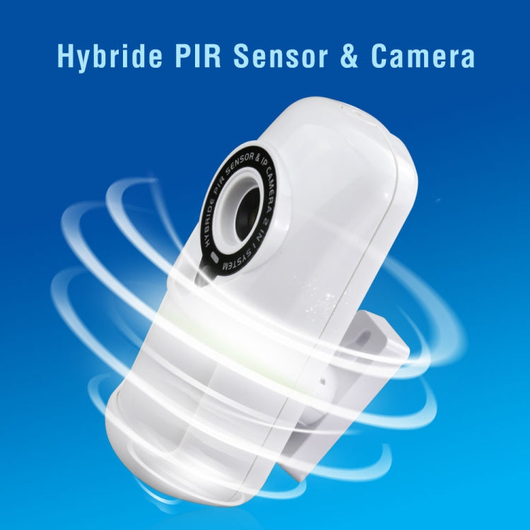 W2 WiFi 2 in 1 Hybrid PIR Sensor Detector + 1.0MP IP Camera(White)