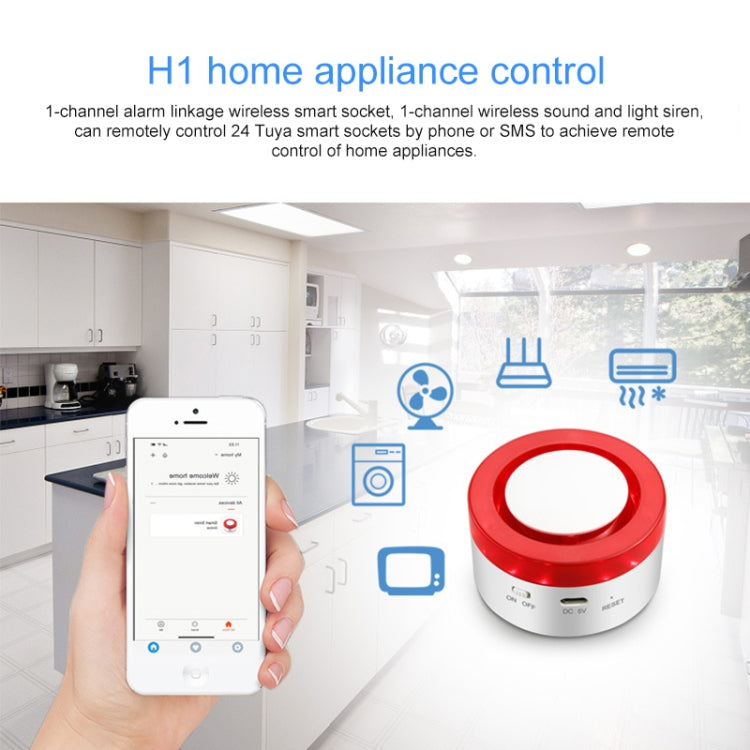 DY-H1 Smart Gateway + Warning Signal Linkage WiFi Alarm System Set