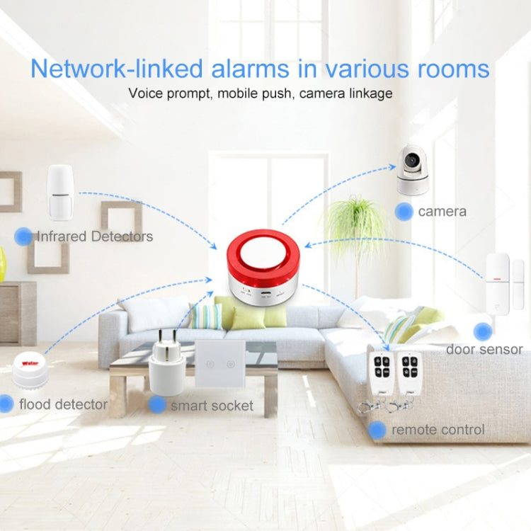 DY-H1 Smart Gateway + Warning Signal Linkage WiFi Alarm System Set