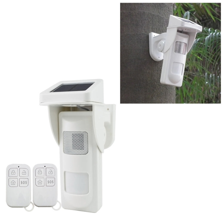 SVG-40PLUS-DW IP65 Waterproof Solar Powered Human Body Infrared Detector Danger Scene Sound and Light Alarm