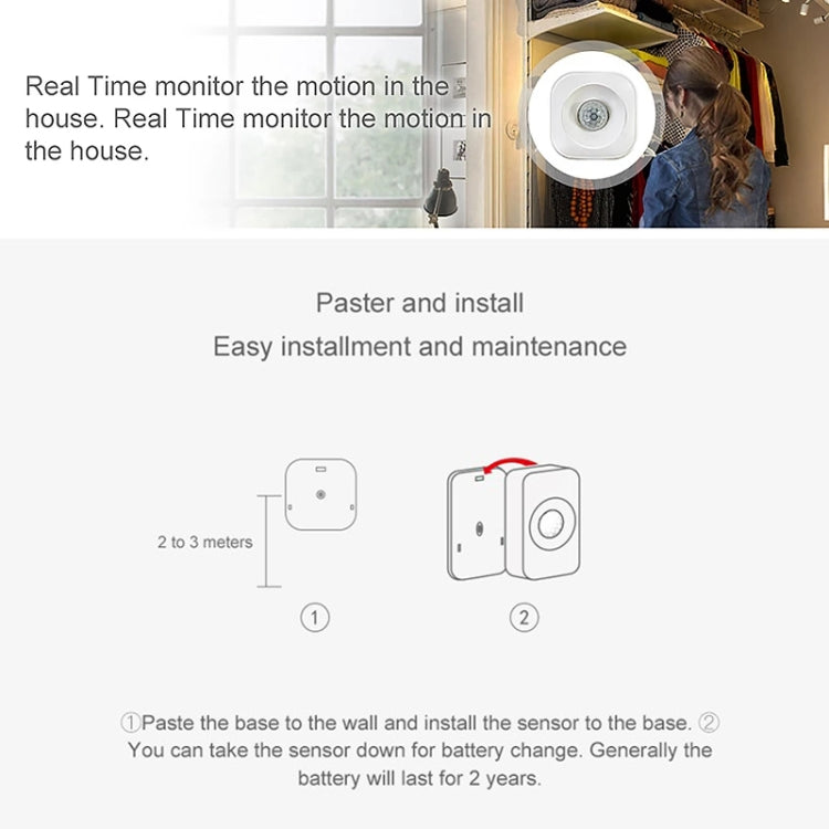 GP-2 Smart Home Infrared Anti-theft Alarm Mobile Phone Wireless Wifi Remote Human Body Induction Anti-theft Device