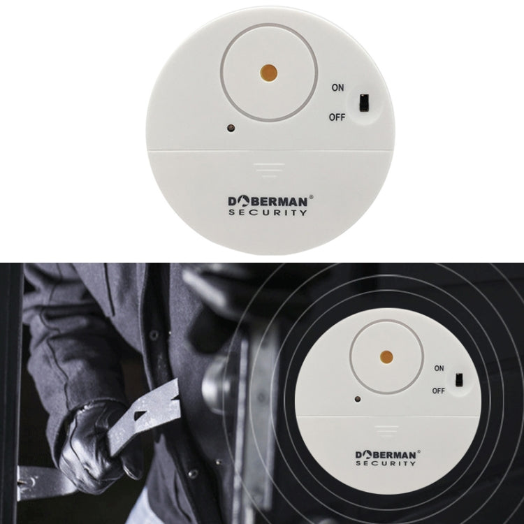 DOBERMAN SE-0106 Ultra-slim Round Door / Window Alert Detect Vibration Sensor Alarm for Home Alarms Security