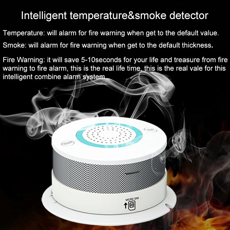 PA-438W DC 5V WiFi Smoke & Temperature Alarm Detector