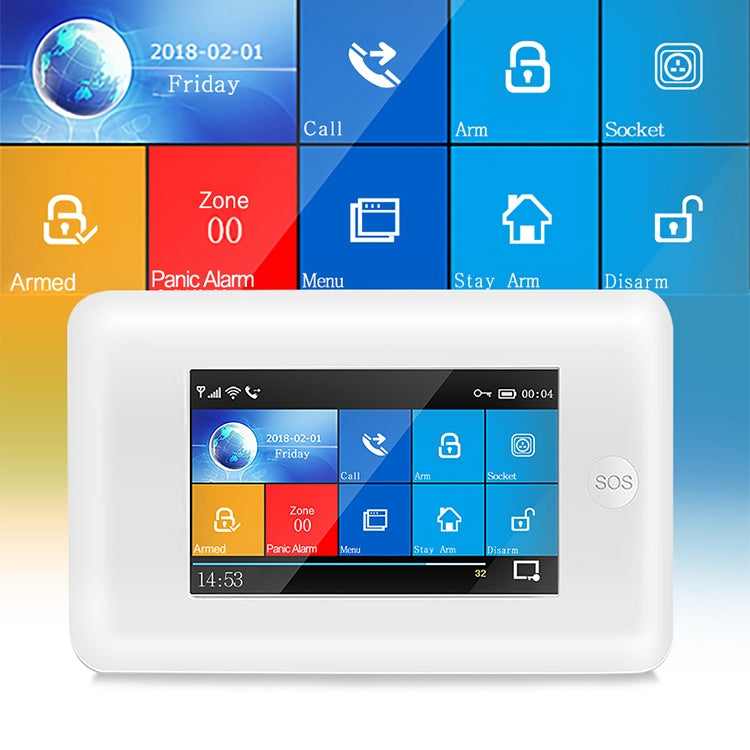PG-106-GSM GSM/GPRS + WiFi Intelligent Alarm System with Touch Screen & RFID Function