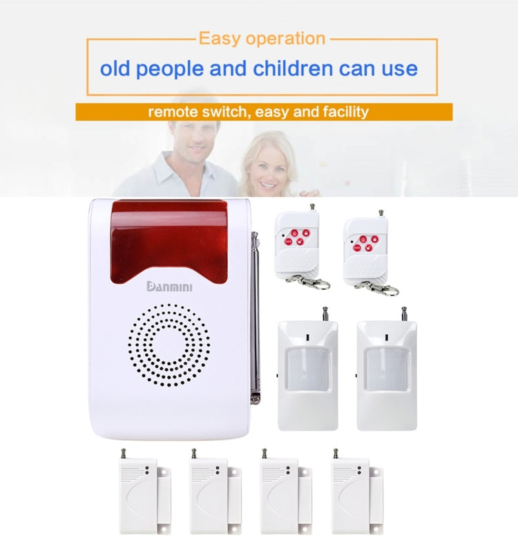 YA-302B-1 9 in 1 Kit Wireless Security Human Voice Prompt Site Alarm System