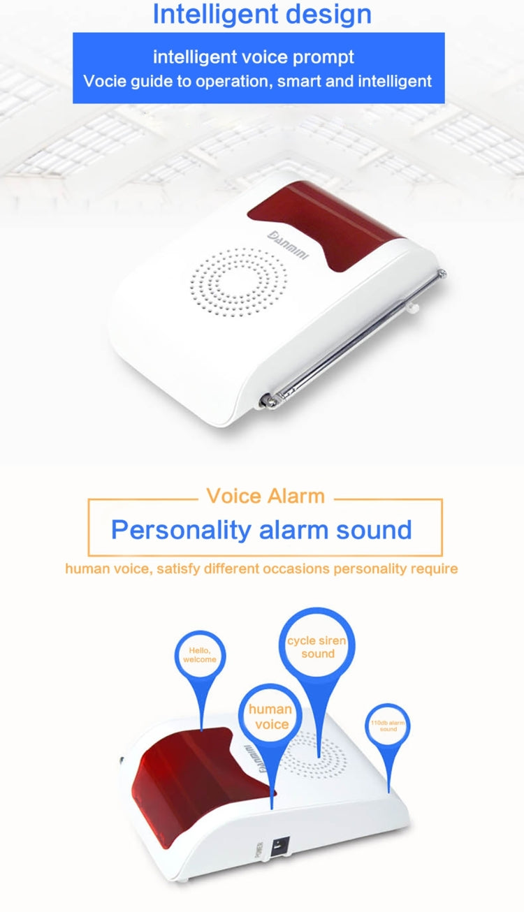 YA-302B-1 9 in 1 Kit Wireless Security Human Voice Prompt Site Alarm System