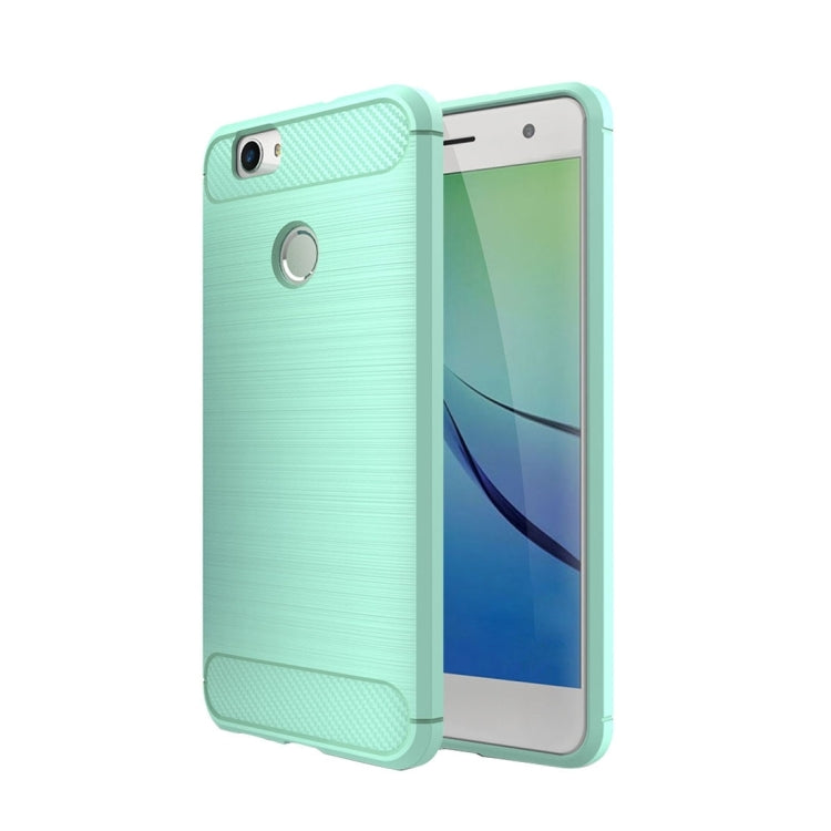 For Huawei nova Brushed Texture Carbon Fiber TPU Rugged Armor Protective Case