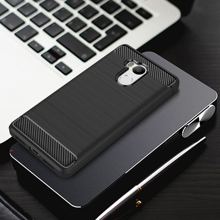 For Xiaomi  Redmi 4 Prime / Pro Brushed Texture Carbon Fiber TPU Protective Case