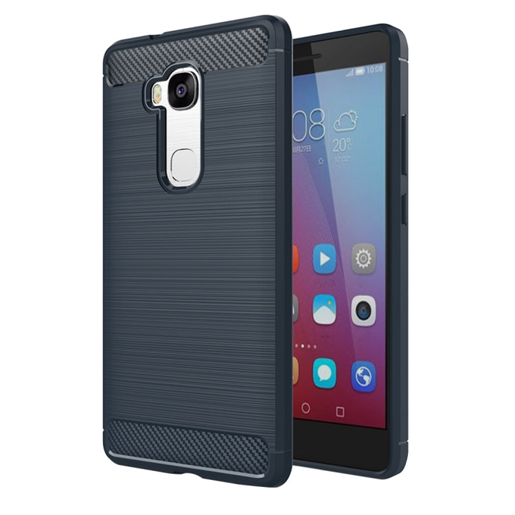 For Huawei  Honor 5X Brushed Texture Carbon Fiber TPU Protective Case