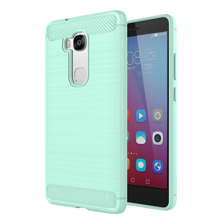 For Huawei  Honor 5X Brushed Texture Carbon Fiber TPU Protective Case