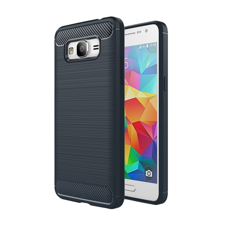 For Galaxy Grand Prime / G530 Brushed Texture Carbon Fiber TPU Protective Case