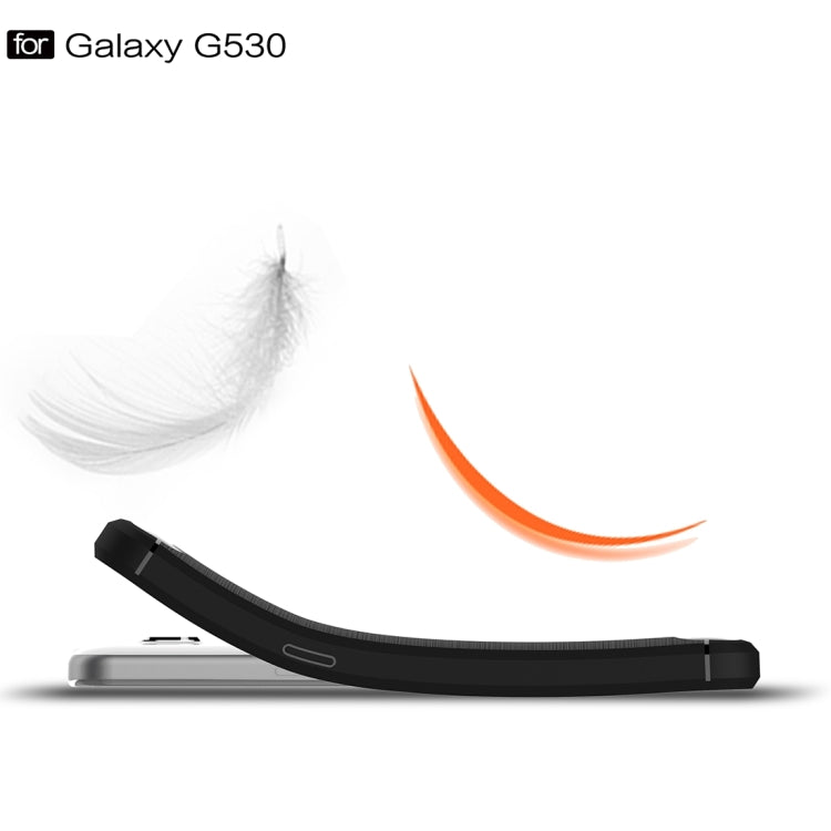 For Galaxy Grand Prime / G530 Brushed Texture Carbon Fiber TPU Protective Case