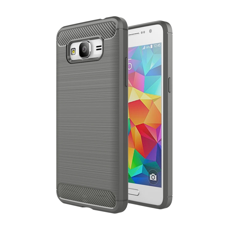 For Galaxy Grand Prime / G530 Brushed Texture Carbon Fiber TPU Protective Case