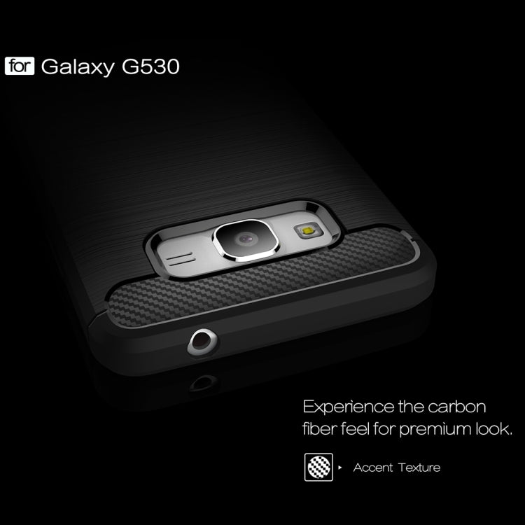 For Galaxy Grand Prime / G530 Brushed Texture Carbon Fiber TPU Protective Case