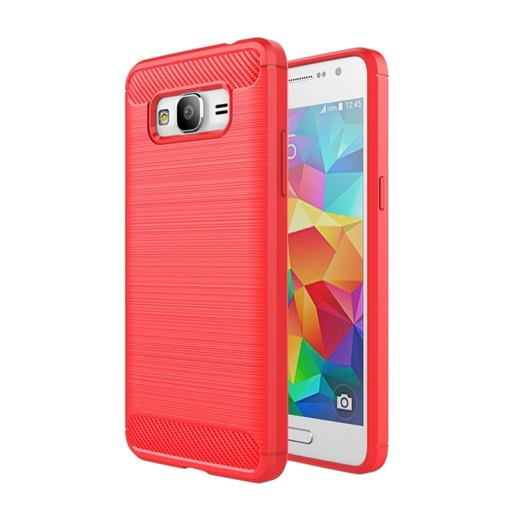 For Galaxy Grand Prime / G530 Brushed Texture Carbon Fiber TPU Protective Case
